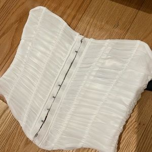 White fox corset bustier white super trendy